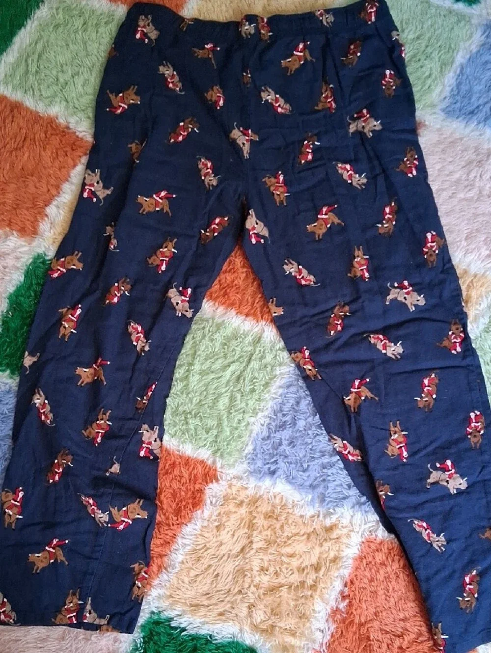 Old Navy Navy Blue Dog-Print Jogger Pants